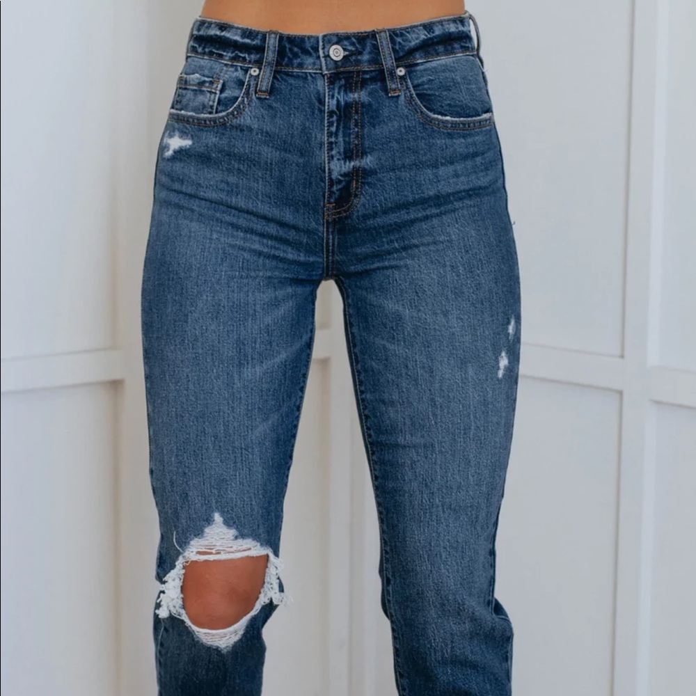 TOBI HIGH RISE EUNINA JEANS - DARK WASH NWT